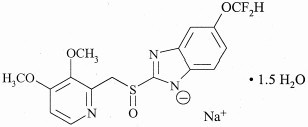 Pantoprazole sodium structure
