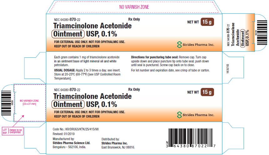 Strides Triamcinolone Acetonide Ointment 0.1% 15gm