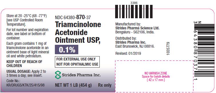 Strides Triamcinolone Acetonide Ointment 0.1% 454gm