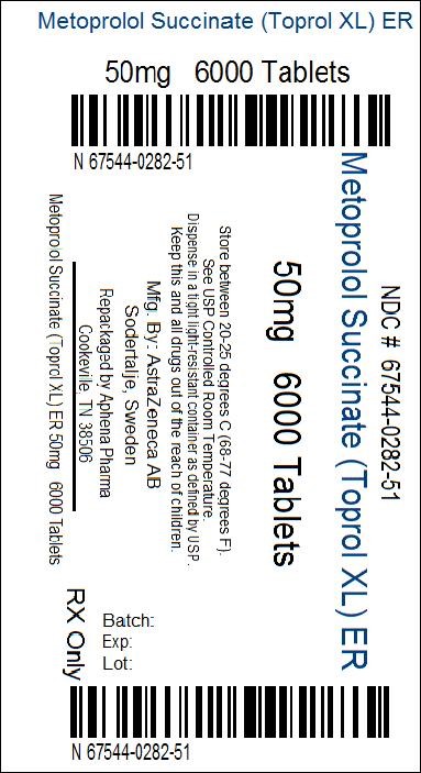 TOPROL XL 50 mg 6000 tablet bottle label