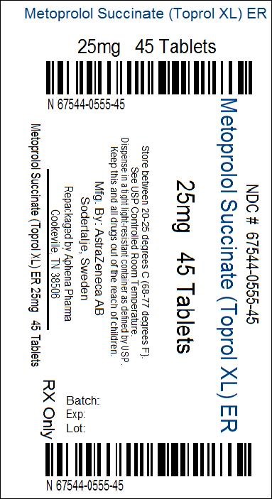 TOPROL-XL 25 mg 45 tablet bottle label