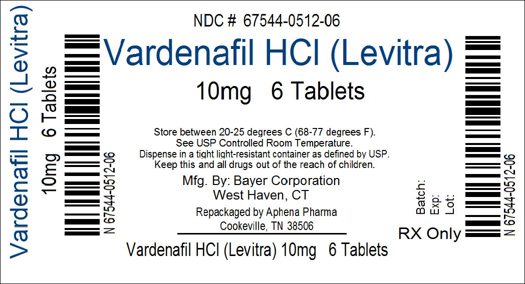 Vardenafil HCl (Levitra) 10mg Tablets