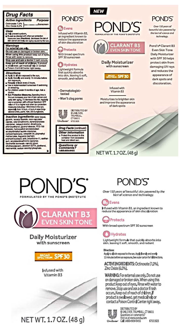 Ponds | Clarant B3 Even Skin Tone Daily Moisturizer With Sunscreen Spf 30 Cream while Breastfeeding