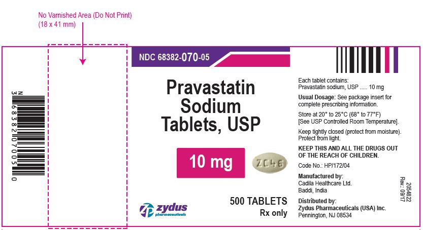 Pravastatin Sodium Tablets USP, 10 mg