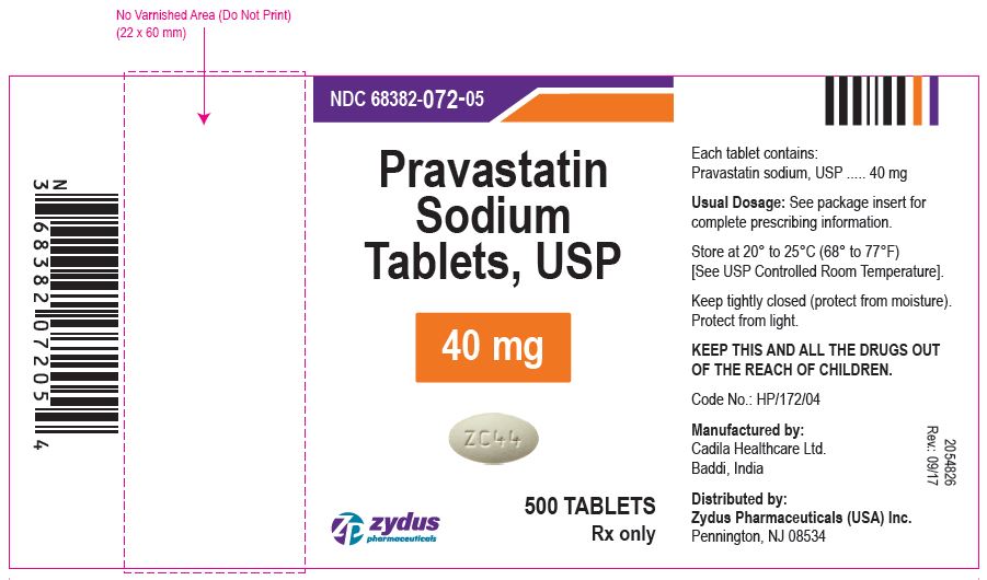 Pravastatin Sodium Tablets, 40 mg