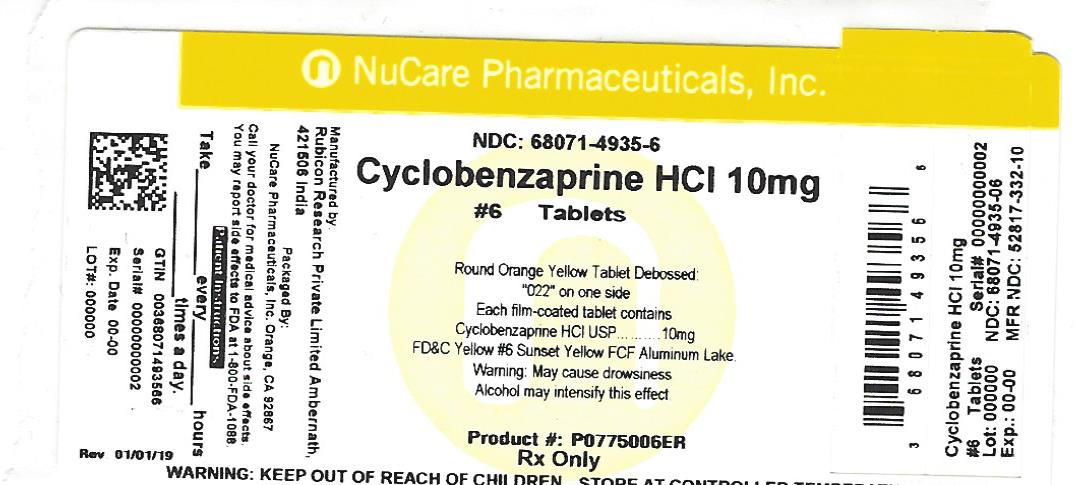 Cyclobenzaprine Hydrochloride 6 In 1 Bottle Breastfeeding