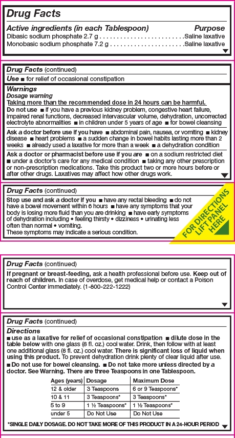 Kmart Smart Sense Oral Saline Laxative Ginger Lemon Drug Facts