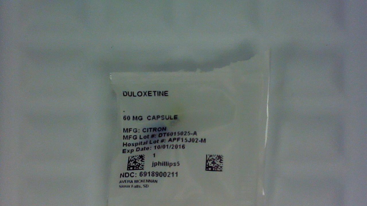 Duloxetine 60 mg capsule label