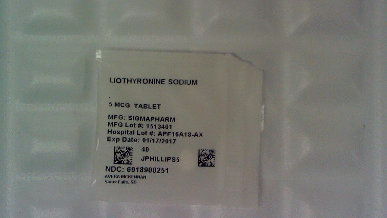 Liothyronine 5 mcg tablet