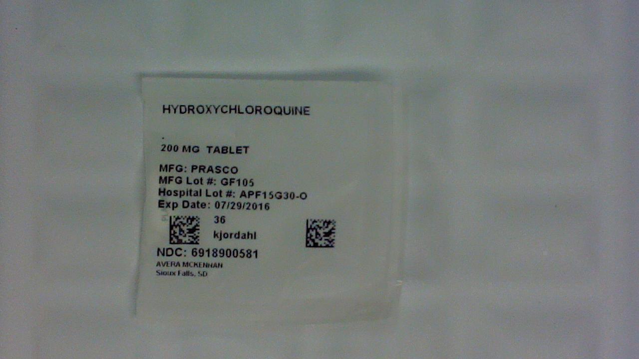 Hydroxychloroquine 200 mg tablet label
