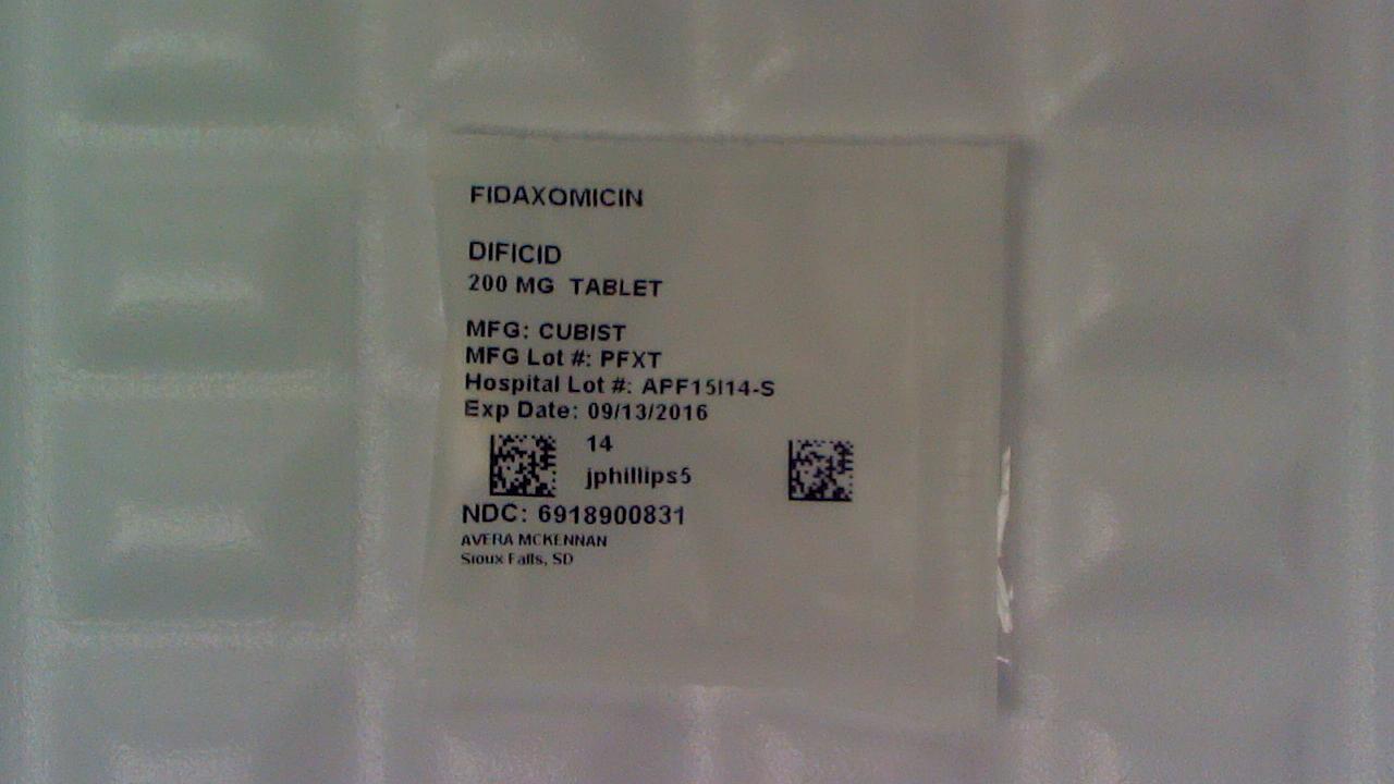 Fidaxomicin 200 mg tablet