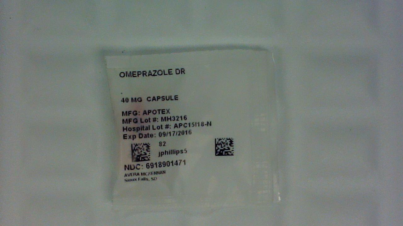 Omeprazole 40mg capsule label