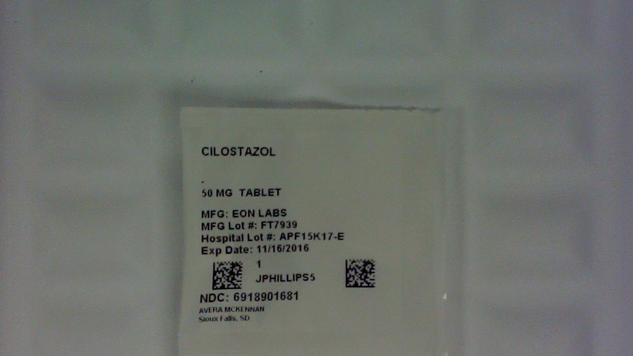 Cilostazol 50 mg tablet label