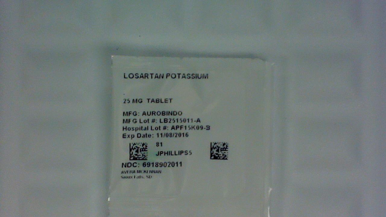 Losartan Potassium 25 mg tablet label
