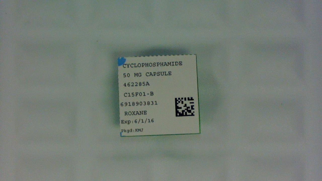 Cyclophosphamide 50 mg capsule label