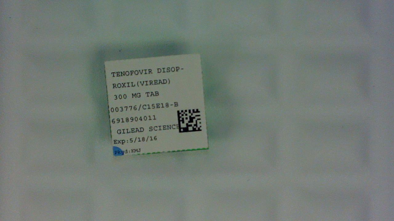 Tenofovir Disoproxil 300 mg tablet label