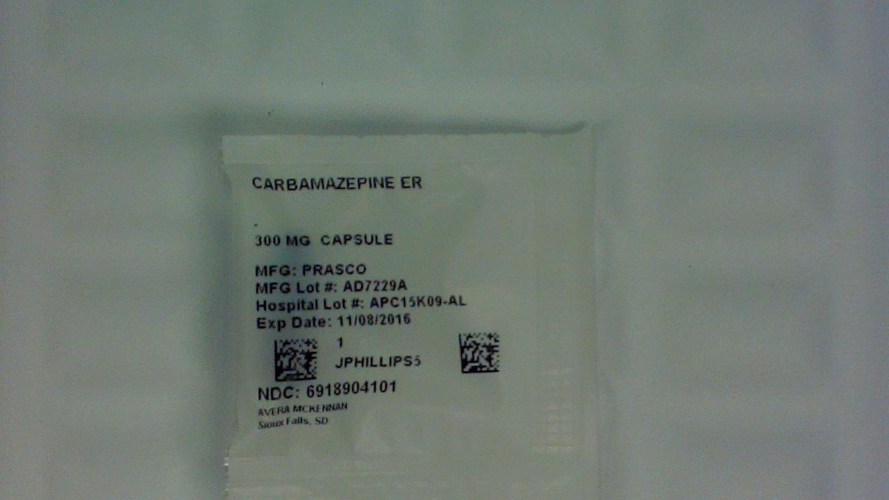 Carbamazepeine ER 300 mg capsule label