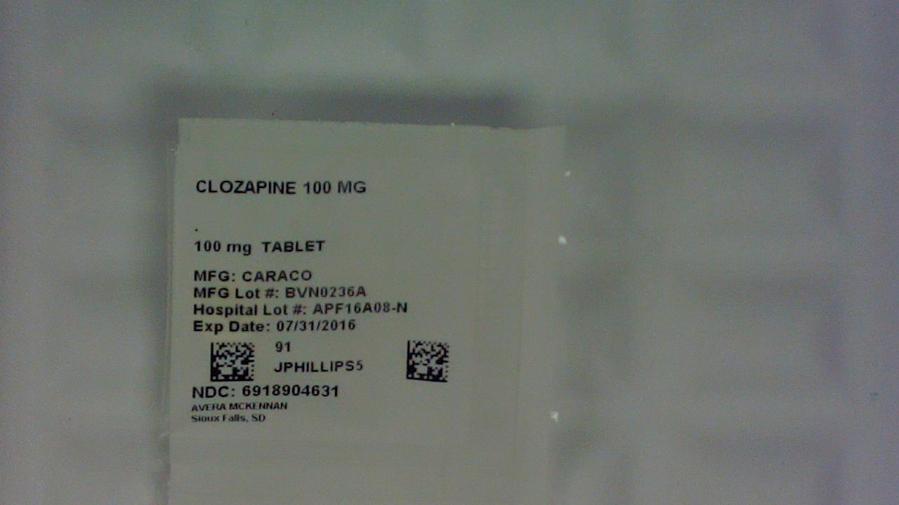 Clozapine 100 mg tablet