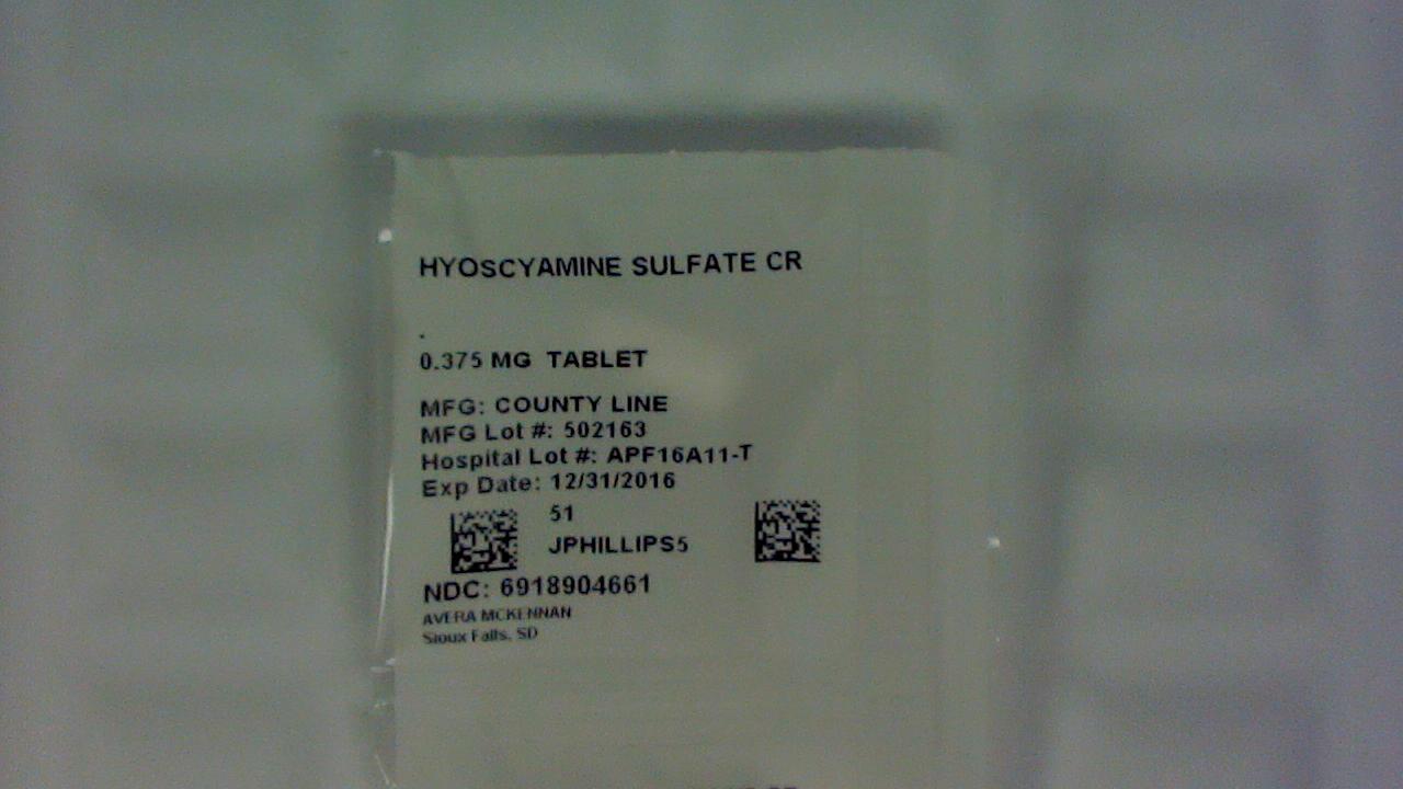 Hyoscyamine Sulfate 0.375 mg tablet