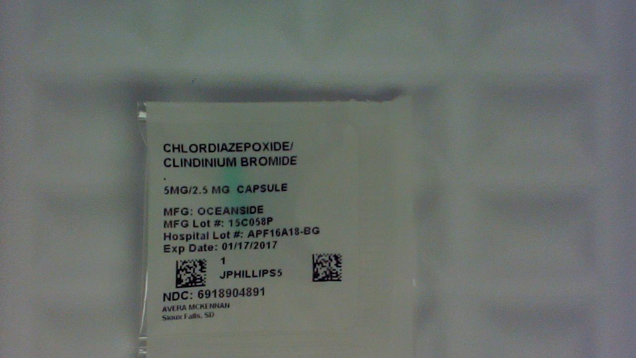 Chlordiazepoxide/Clidinium 5/2.5 mg capsule