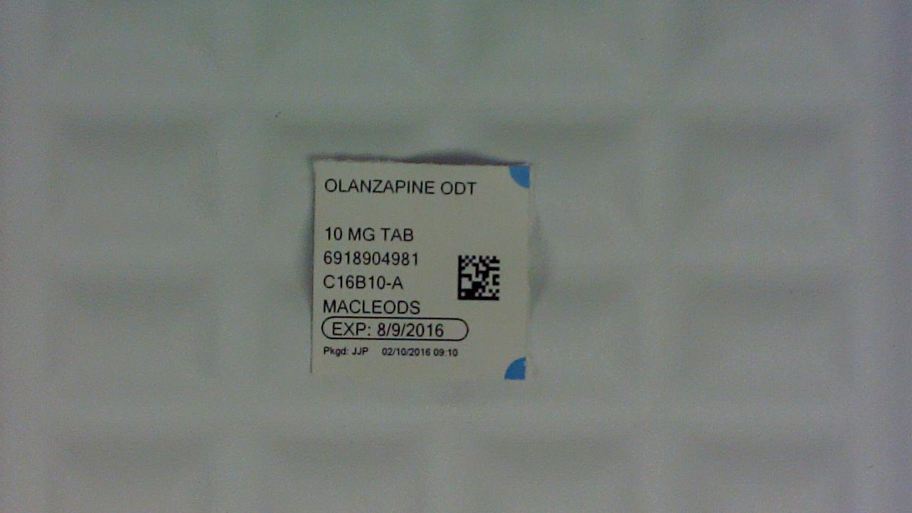 Olanzapine 10 mg ODT