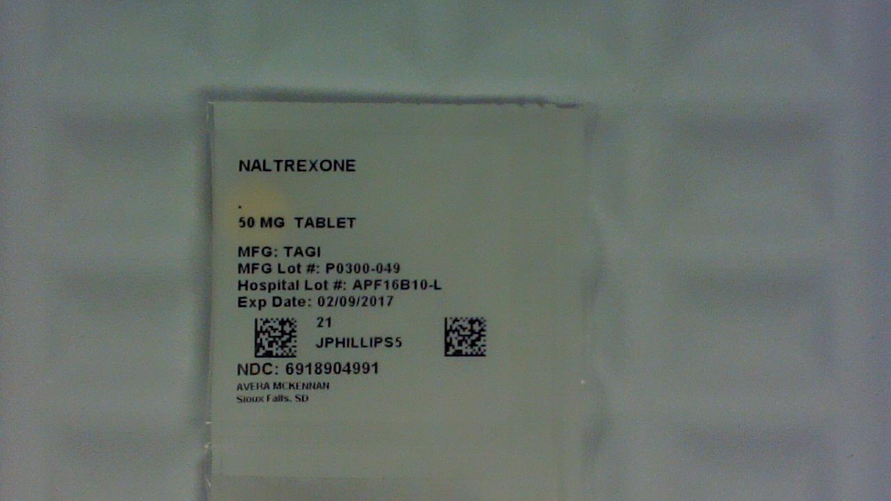 Naltrexone 50 mg tablet