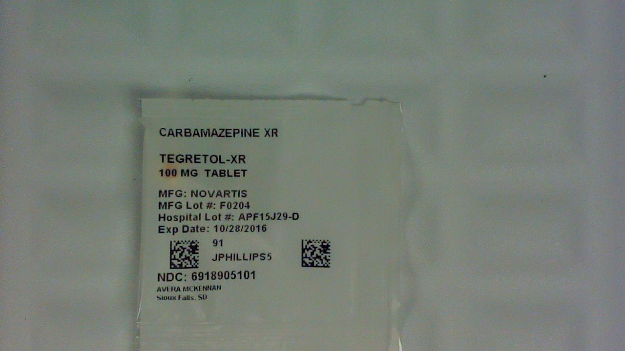 Carbamazepine XR 100 mg tablet label
