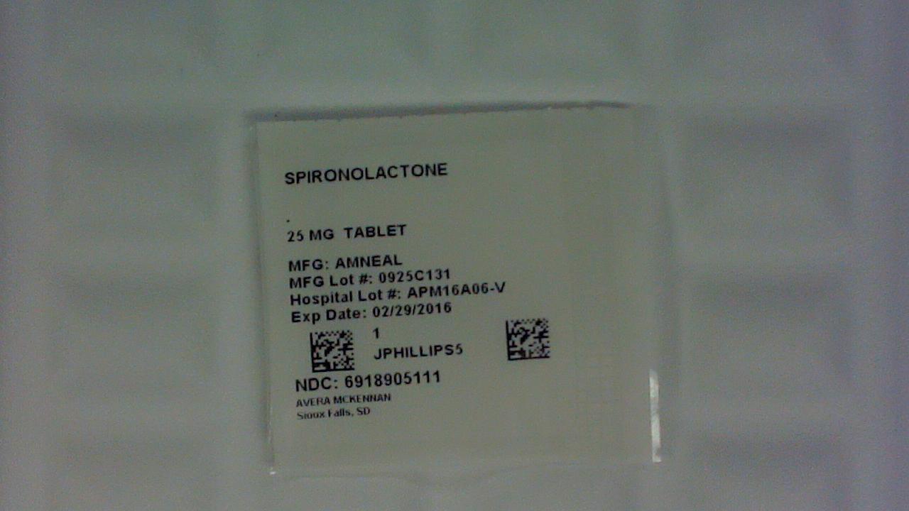 Spironolactone 25 mg tablet label