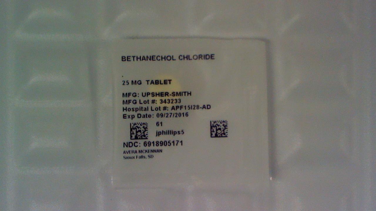 Bethanechol Chloride 25 mg tablet