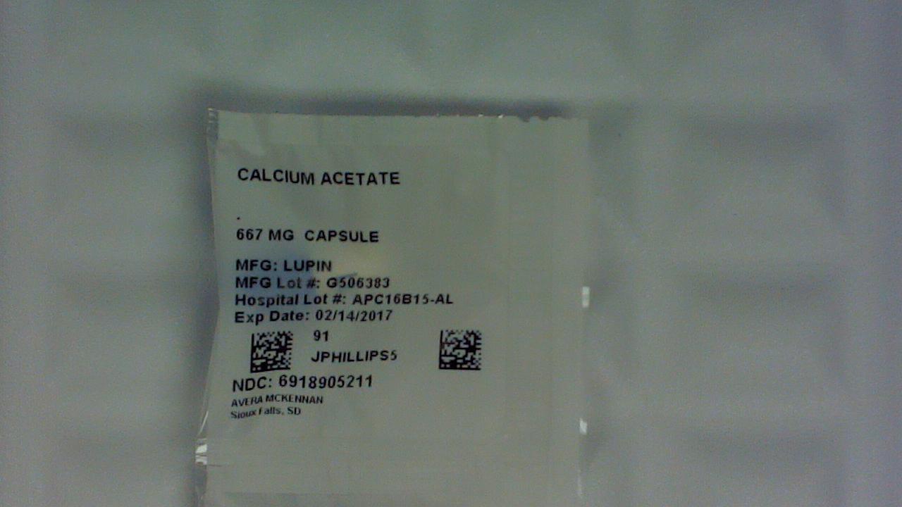 Calcium Acetate 667 mg capsule