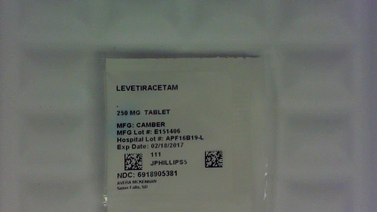 Levetiracetam 250 mg tablet