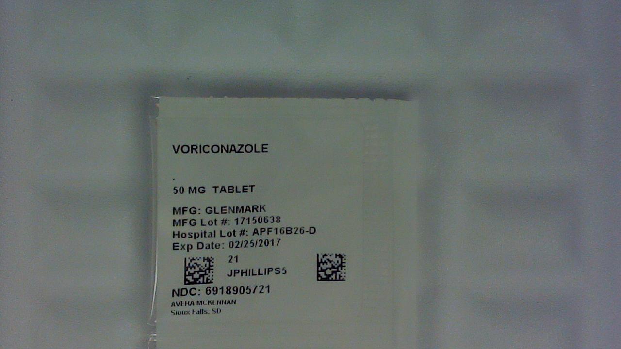 Voriconazole 50 mg tablet