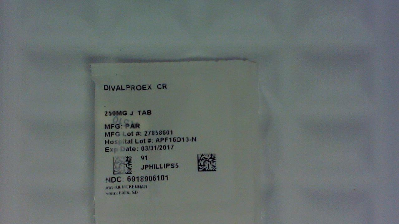 Divalproex CR 250 mg tablet