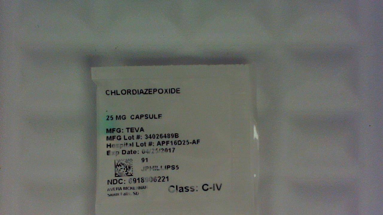 Chlordiazepoxide 25 mg capsule