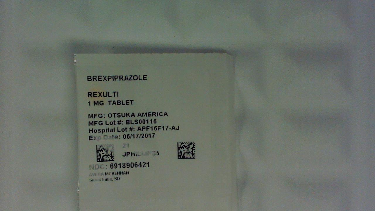 Brexpiprazole 1 mg tablet