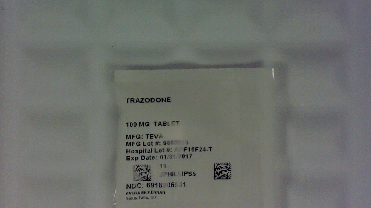 Trazodone 100 mg tablet