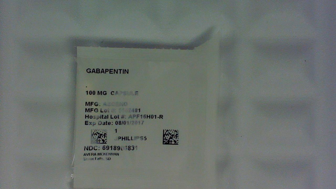 Gabapentin 100 mg capsule