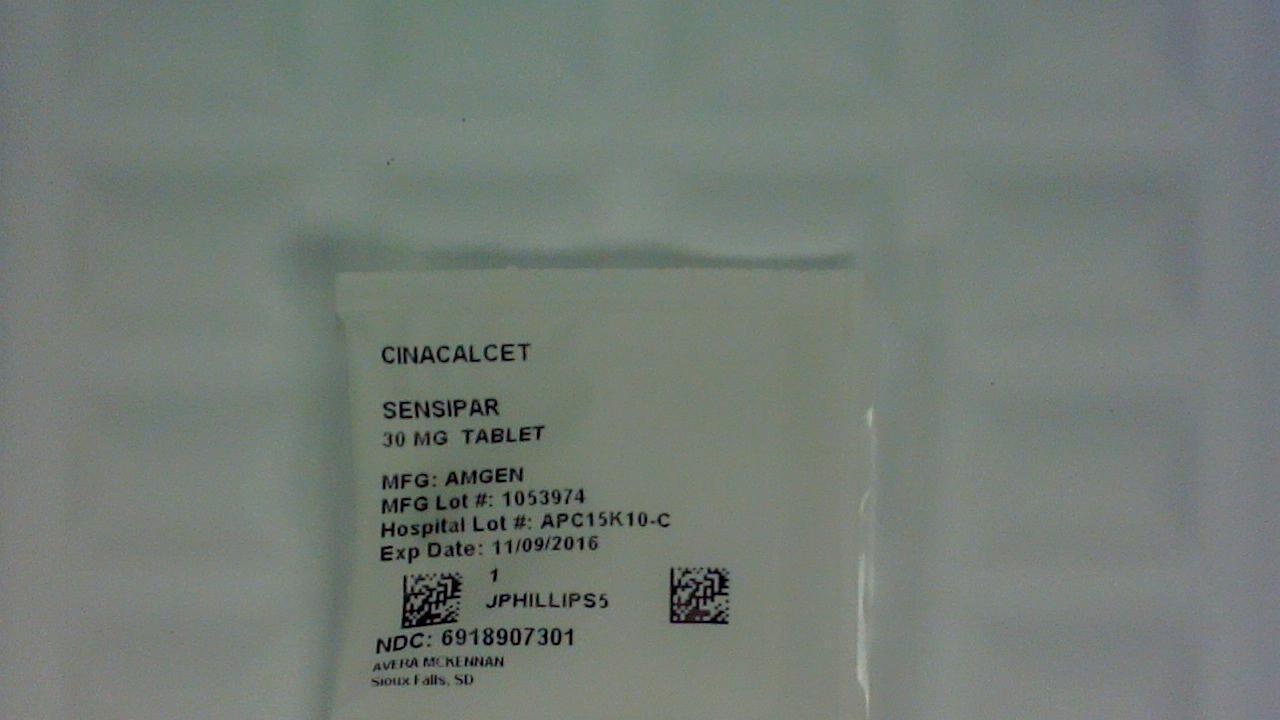 Cinacalcet 30 mg tablet label