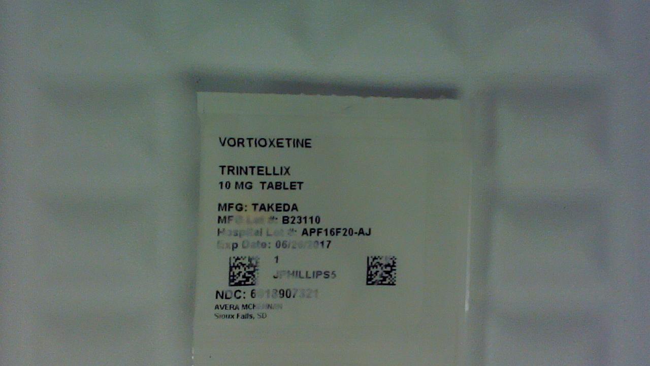 Vortioxetine 10 mg tablet