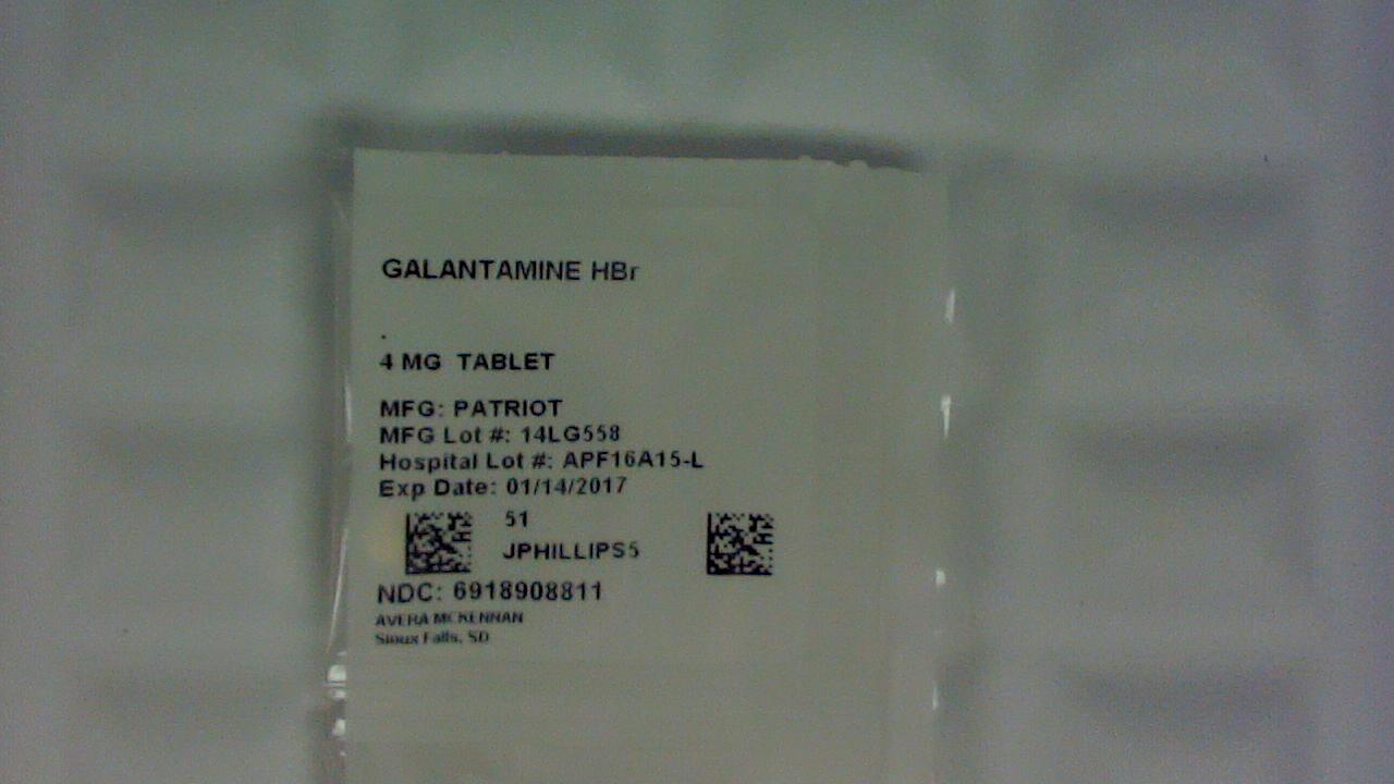 Galantamine HBr 4 mg tablet