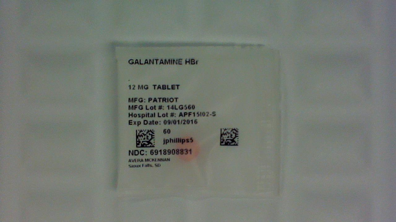 Galantamine HBr 12 mg tablet label