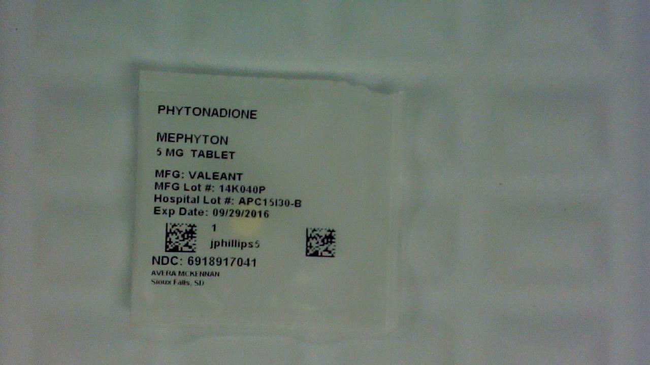 Phytonadione 5 mg tablet