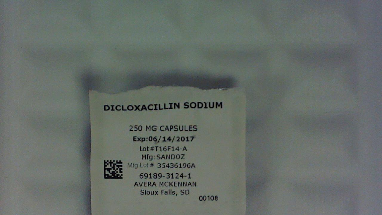 Dicloxacillin 250 mg capsule