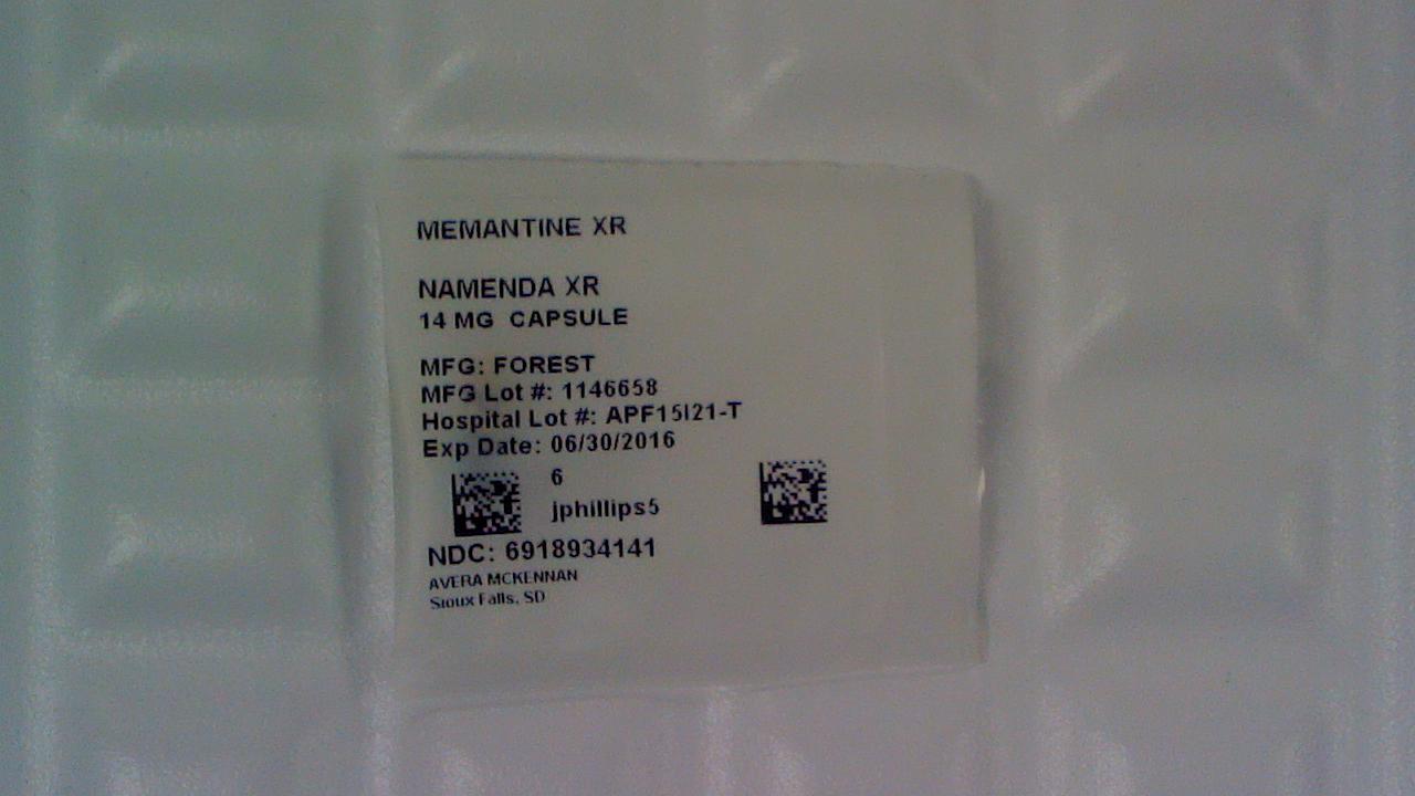 Memantine XR 14 mg capsule