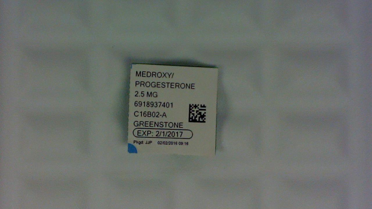Medroxyprogesterone 2.5 mg tablet