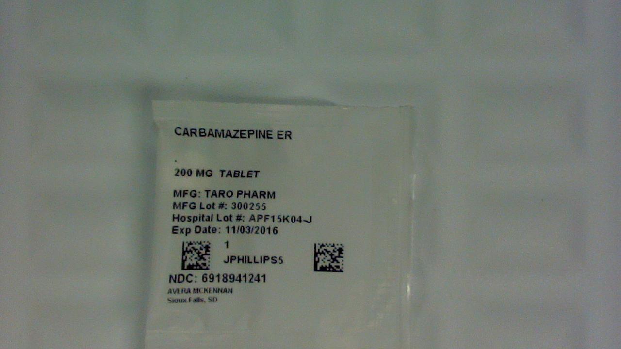 Carbamazepine XR 200 mg tablet label