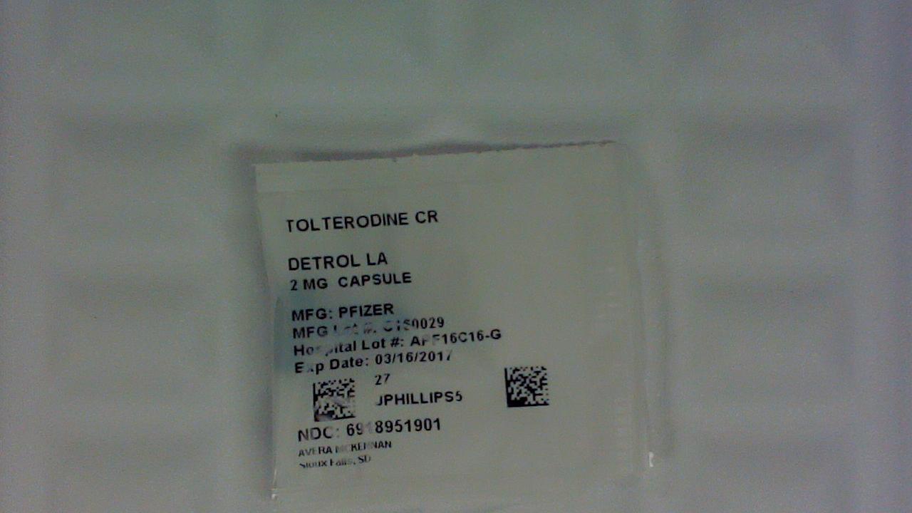 Tolterodine Tartrate XR 2 mg capsule