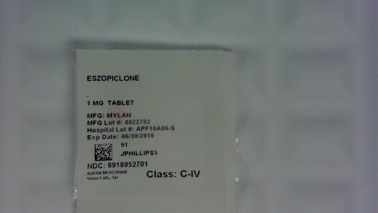 Eszopiclone 1 mg tablet