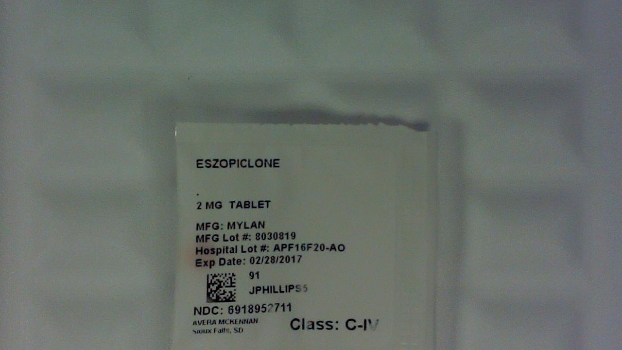 Eszopiclone 2 mg tablet