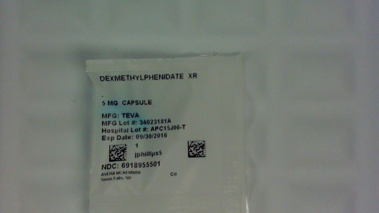 Dexmethylphenidate XR 5 mg capsule label